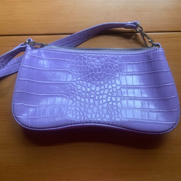 JW Pei Eva Shoulder Bag- Purple Croc - Picture 5 of 7